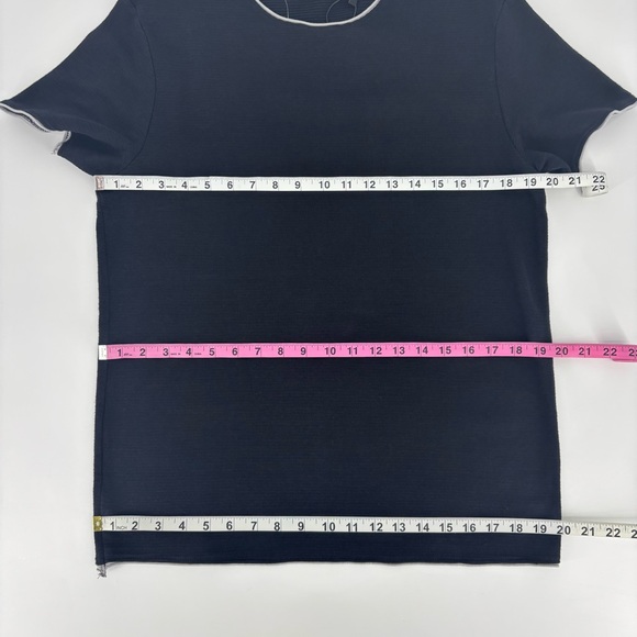 Joe's Jeans NWT Black and Grey Horizontal Ribbed Cotton Short Sleeve Tee, Small - Picture 8 of 16